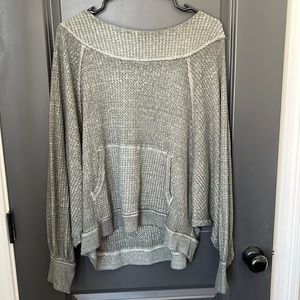 Free People waffle knit top size S